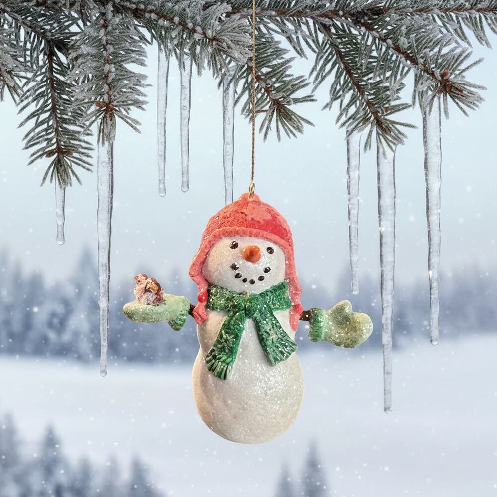 2007 Hallmark Keepsake Welcome Friends Snowman Ornament-Box-Linda Sickman